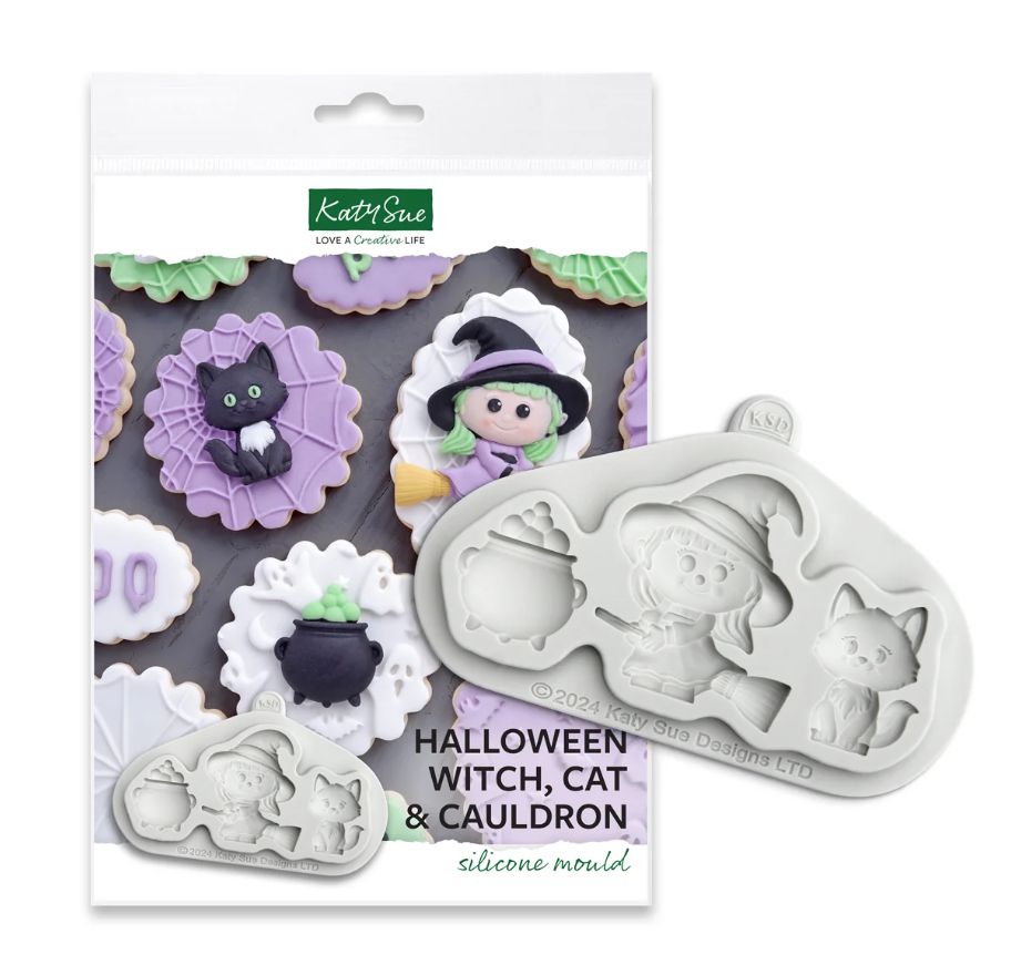 Boszorkányos Halloween szilikon fondant formázó, Katy Sue