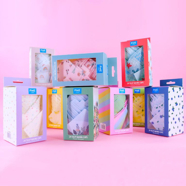Tulipán muffin papír - Virágcsokor, PME