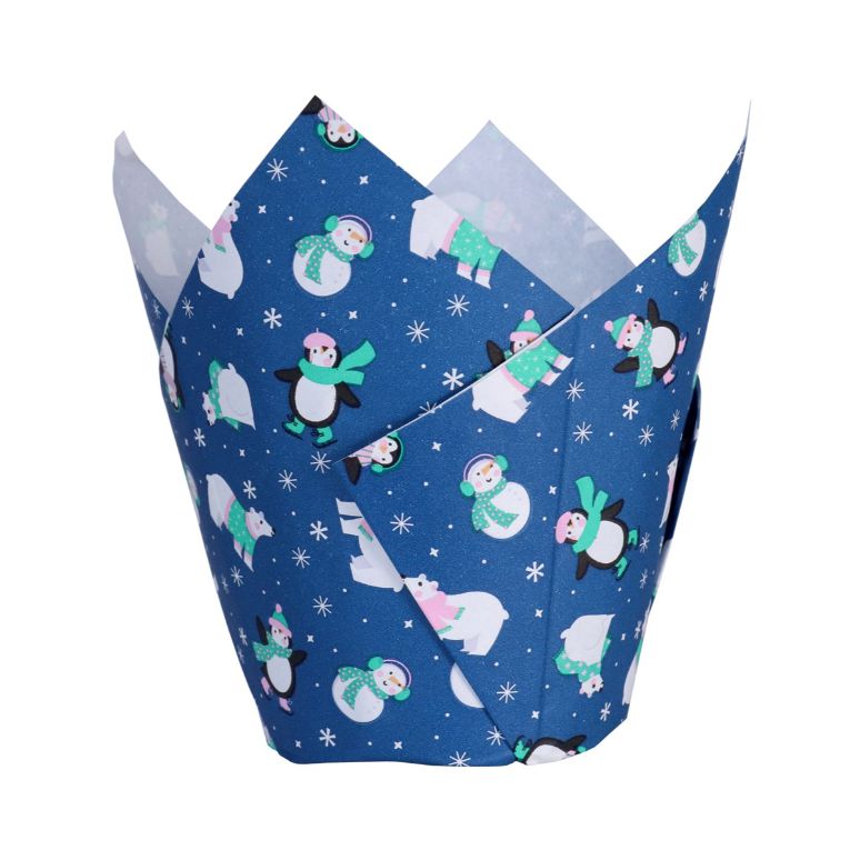 Karácsonyi tulpián muffin papír - Zúzmara, PME