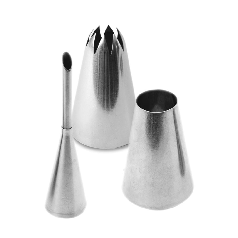 Rozsdamentes díszítőcső szett égetett tésztához, Scrap Cooking