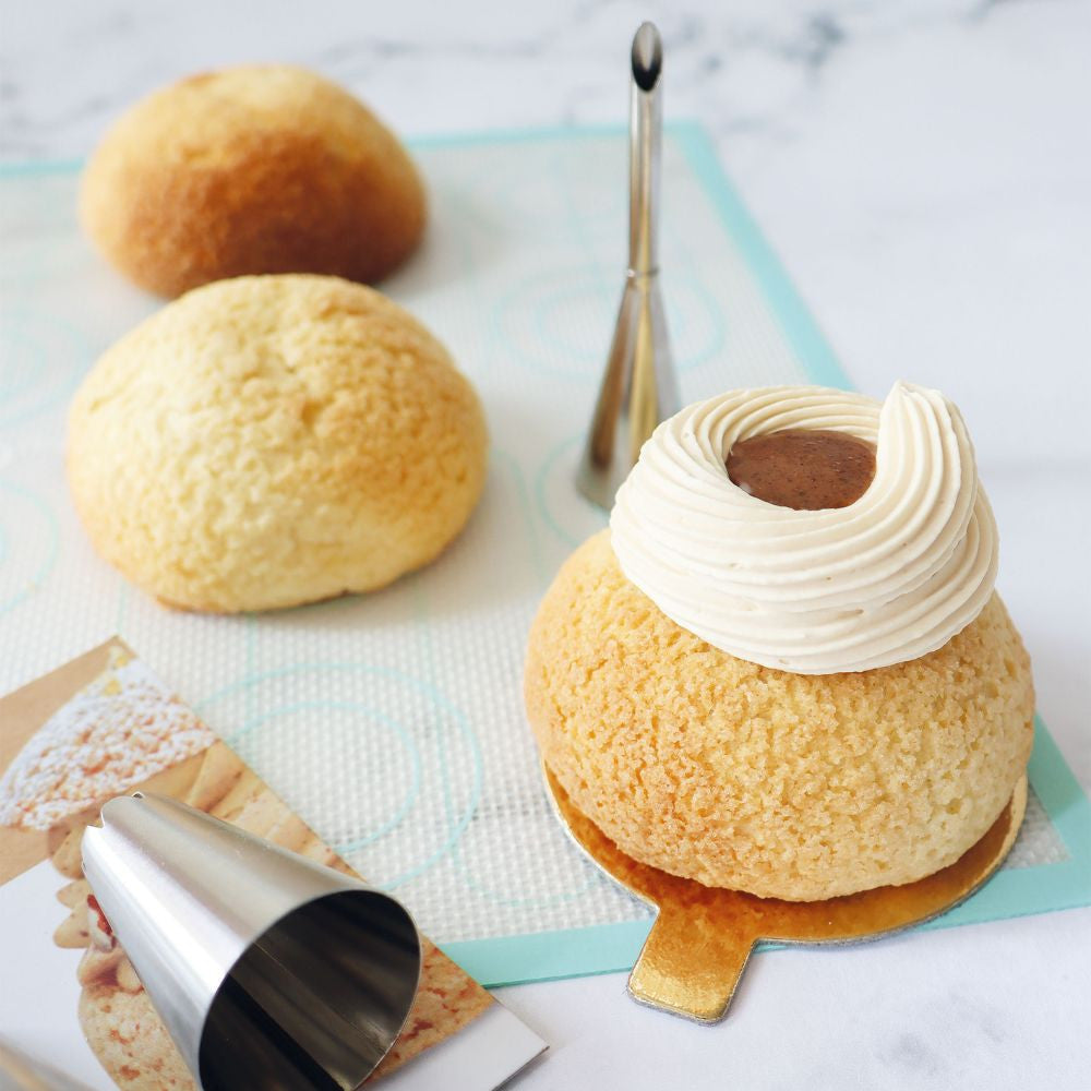 Rozsdamentes díszítőcső szett égetett tésztához, Scrap Cooking