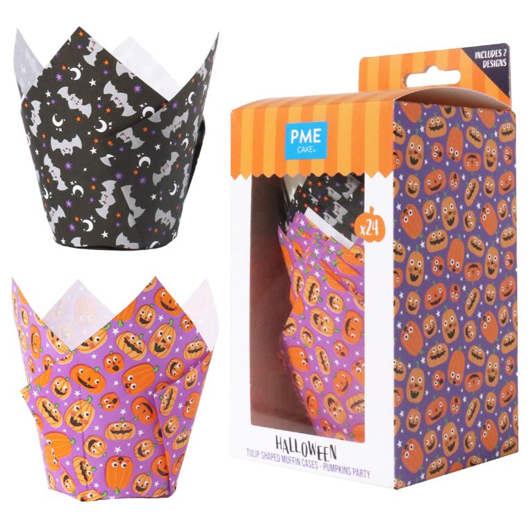 Halloween tulipán muffin papír - Tökös party, PME