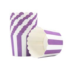 Muffin papír rózsaszín-fehér csíkos