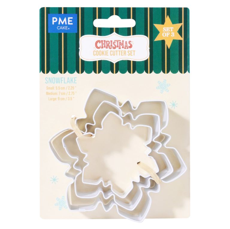 Karácsonyi süti szaggató készlet- Hópihe, PME
