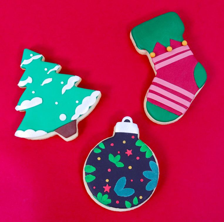 Vidám ünnep süti szaggató szett, PME