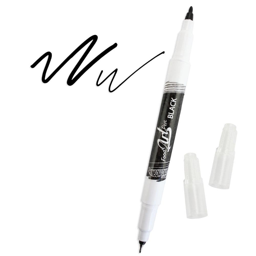 Kétvégű ételfestékes filctoll, Rainbow Dust fekete