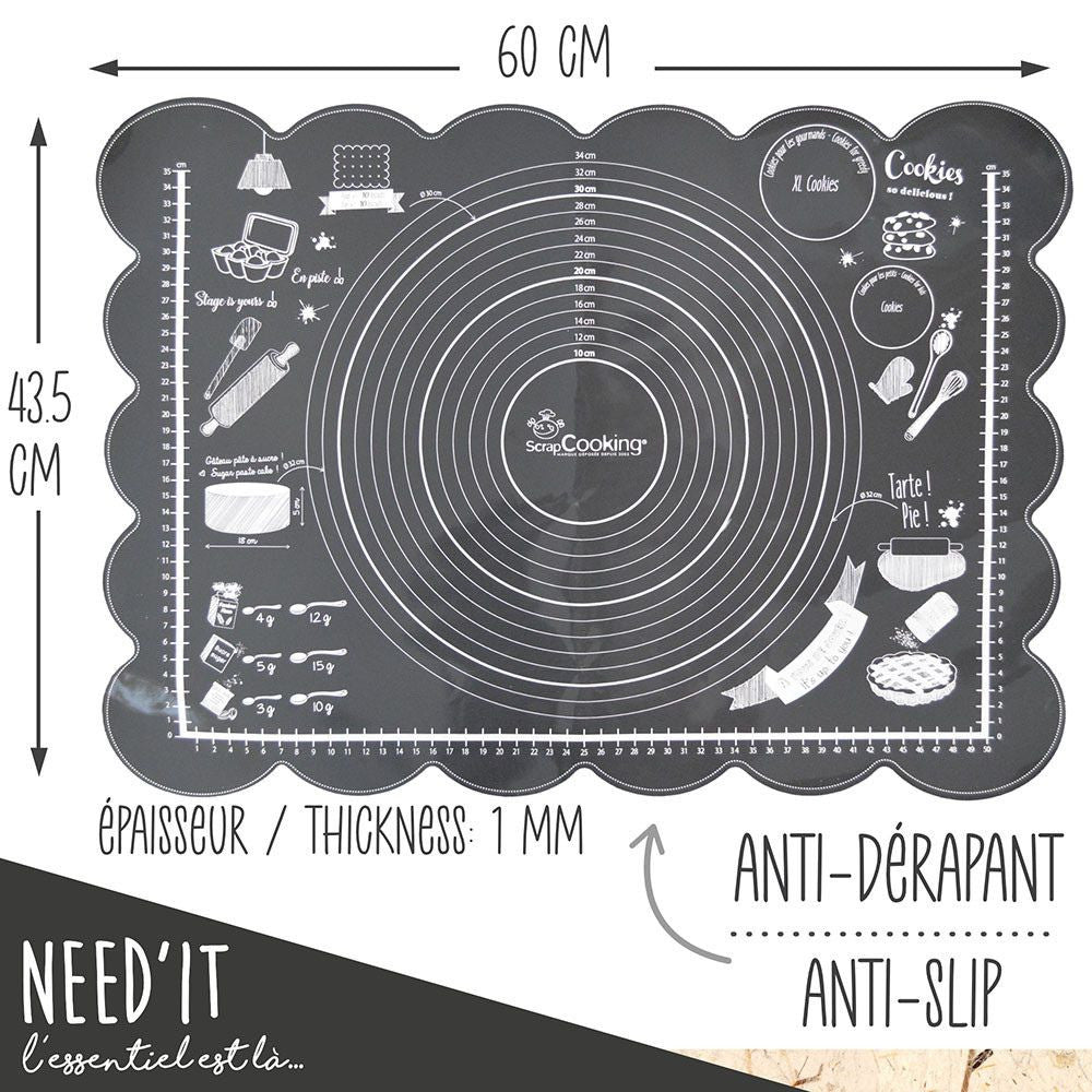 Multifunkciós szilikon sütő- és nyújtólap, Scrap Cooking