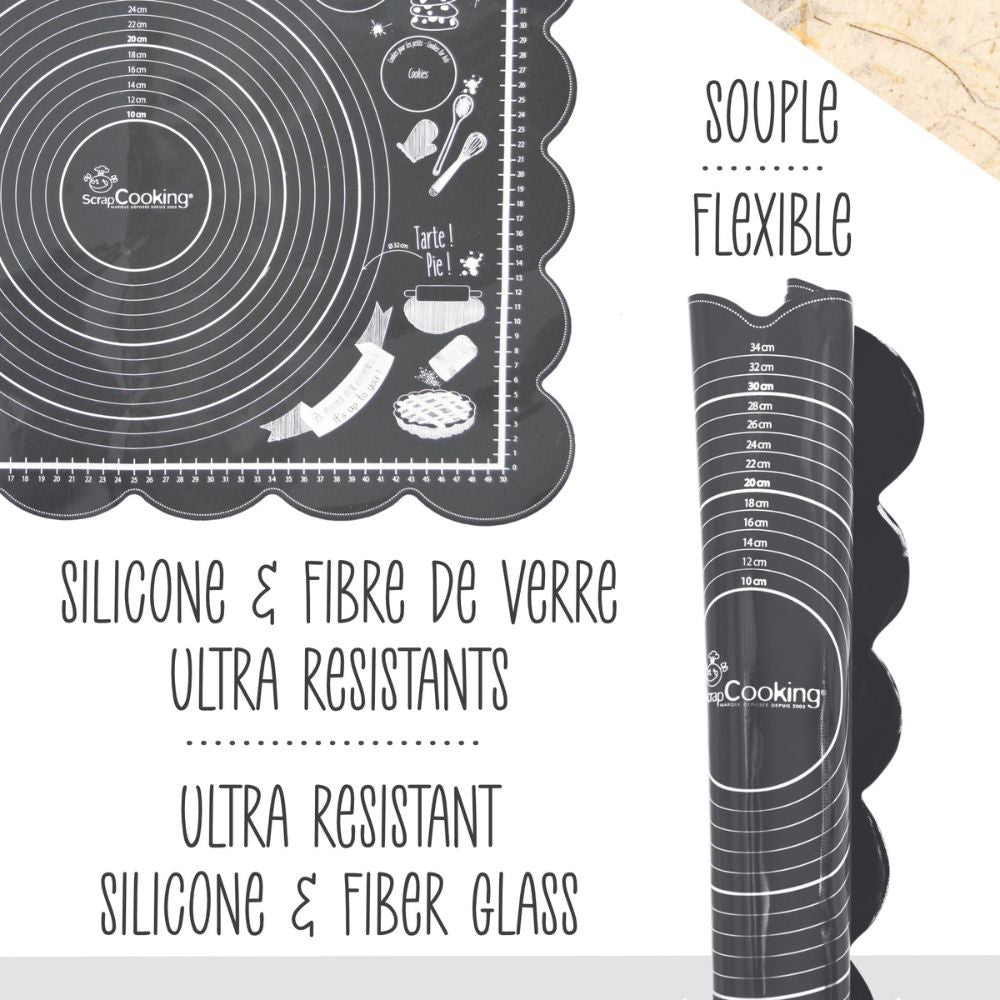 Multifunkciós szilikon sütő- és nyújtólap, Scrap Cooking